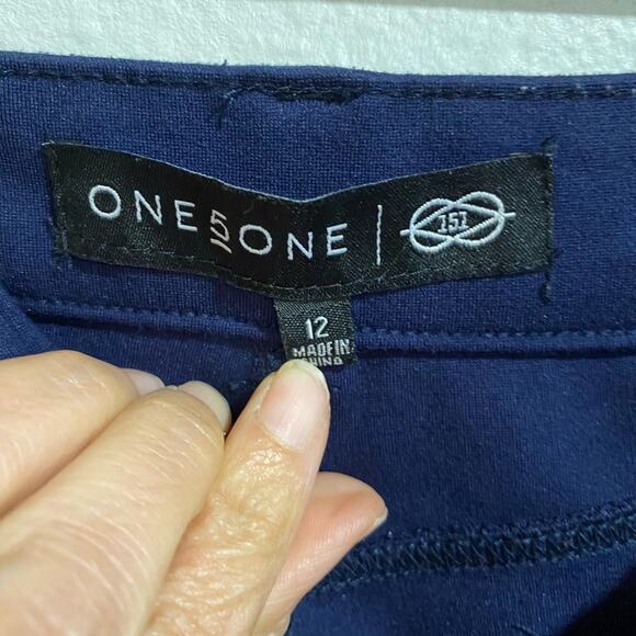 One 5 One Navy Fitted Pants Sz 12 - Picture 4 of 10